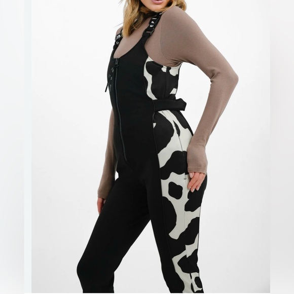 Topshop Sno Skinny Ski Sallopette In Cow Print | Size 6 | NWT - Picture 4 of 6